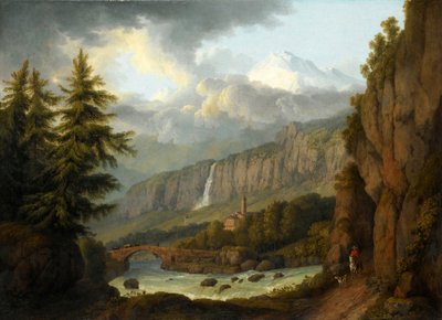 Vista de Giornico desde el Paso de San Gotardo de Jacob Philipp Hackert